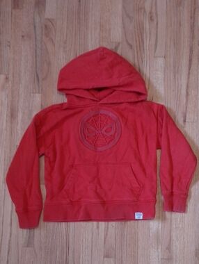 GAP Red Kids Hooded Sweatshirt with Spider Emblem